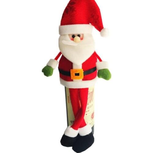 Cute Wine Bottle Cover Bag Banquet Christmas Dinner Party Table Decor Santa Claus Festive New Years Supplies