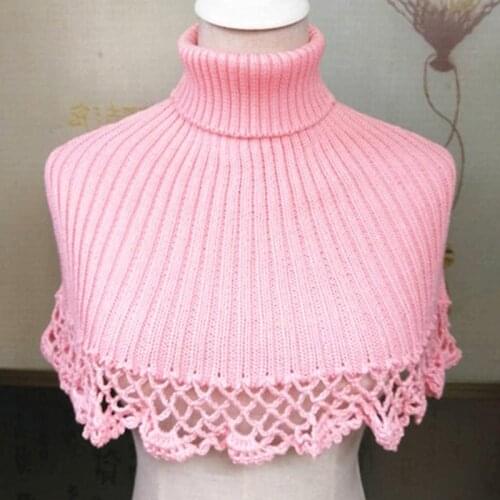 Fashion New adult wool shawl bib Warm Thick Sweater Black Loop Winter knitted Scarves Collar Ladies Winter Red Infinity Scarfs
