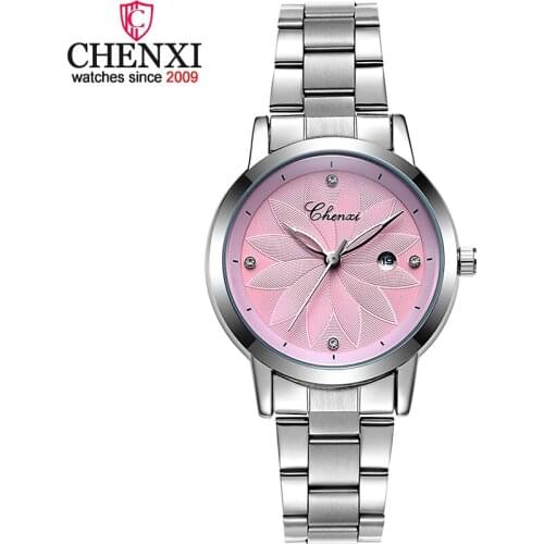 Fashion CHENXI Calendar Dial Women Quartz Watches Ladies Full Steel Watchband Wristwatches Women Casual Lovers Gift WristWatches