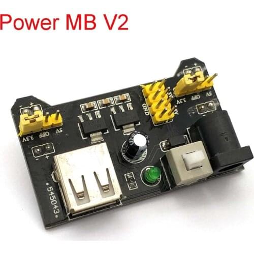 MB102 Breadboard Power Supply Module /MB102 white Breadboard Dedicated Power Module 2-way 3.3V 5V MB-102 Solderless Bread Board