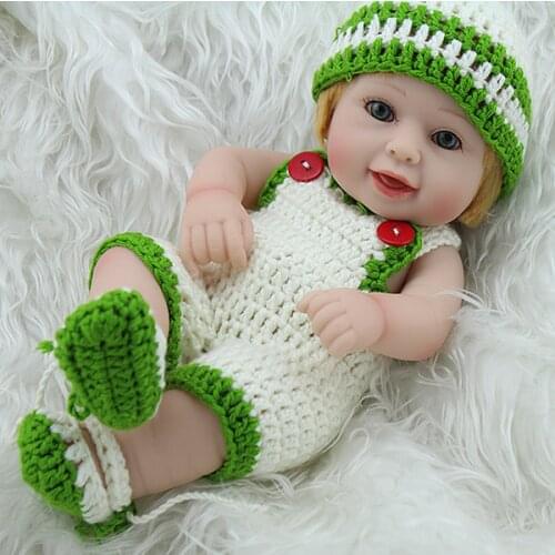 Soft Silicone Baby Toys Little Reborn Babies Dolls Handmade Realistic Full Vinyl Reborn Dolls for Girls Shower Sleeping Dolls