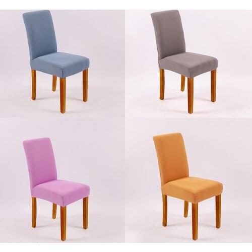 Solid Color Chair Covers Stretch For Wedding Dining Room Office Banquet housse de chaise chair cover
