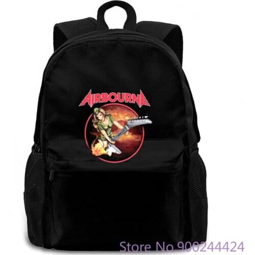 Airbourne Guitar Official Metal Rock Band women men backpack laptop travel school adult student