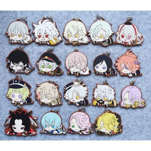 Touken Ranbu Online Game Toushirou Sadamune Nakigitsune Hotarumaru Imanotsurugi Kogitsunemaru Nesoberi Rubber Keychain