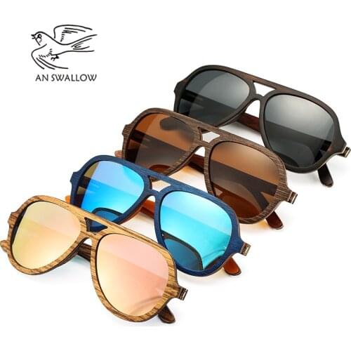 Polarized Sunglasses Women Men Layered Skateboard Wooden Frame Square Style Glasses for Ladies Eyewear In Wood Box