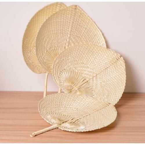 Hand-woven Straw Bamboo Hand Fan Baby Mosquito Repellent Fan for Summer Wedding Favor Party Gift SN228