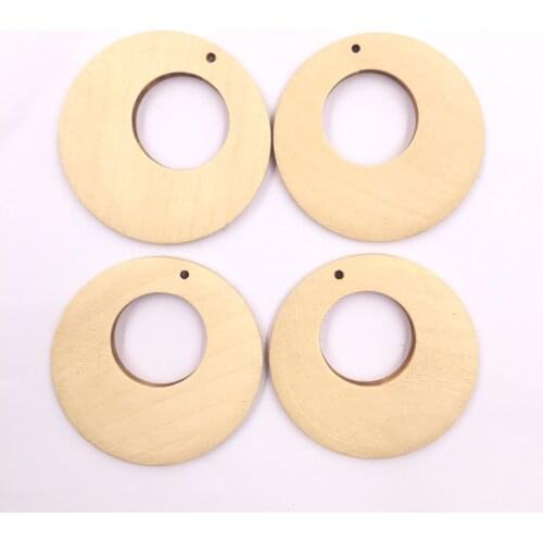 DIY Natural Wood Beads Loose Round Unfinshed Wooden Spacer Beads For Necklace Earrings 25/40/48MM Free Shipping 20Pcs/Bag