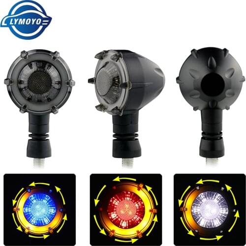 2PC Turn signals motorcycle Flasher Motorcycle LED DRL Motorbike Led Indicator Daytime Running Light Flowing Brake Strobe DC12V