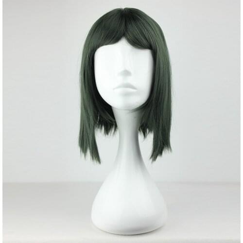 Spirited Away Nigihayami Kohakunushi Fate Zero Waver Velvet Green Short Bob Synthetic Hair Cosplay Halloween + Free Wig Cap