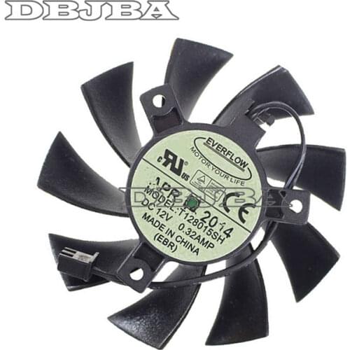 T128015SH 75MM 2PIN DC12V 0.32A Fan For EVGA GTX 650 650Ti GTS 450 Graphics Card Fan