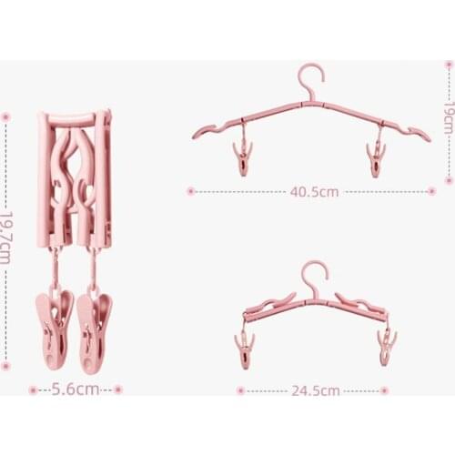 Clothes Hangers Folding Portable Plastic Space Saving Clothes Drying Rack for Travelling