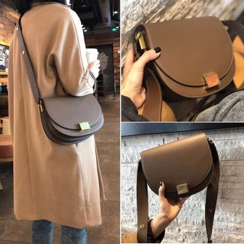 Vintage Saddle Bag Genuine Leather Crossbody Messenger Bags for Women Luxury Handbags Women Bags Designer Bolsas De Mujer
