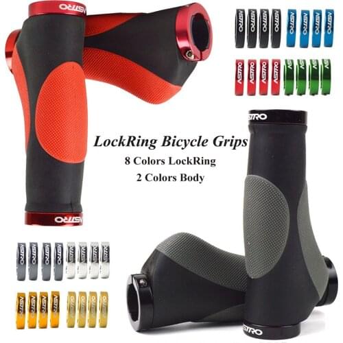 1 Pair MTB Bike Grips Handlebar Grip Bicycle Parts Bike End Bar Shock Absorption Mountain TPR Rubber Cycling Bike Accessories