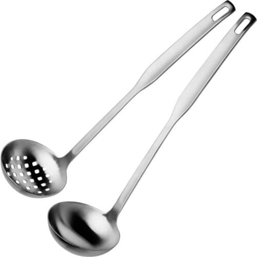1 Pcs Kitchen Ladle Spoons Stainless Steel Thickened Soup Ladle Non-Stick Slotted Ladle Spoon For Home Kitchen Cookware Utensils