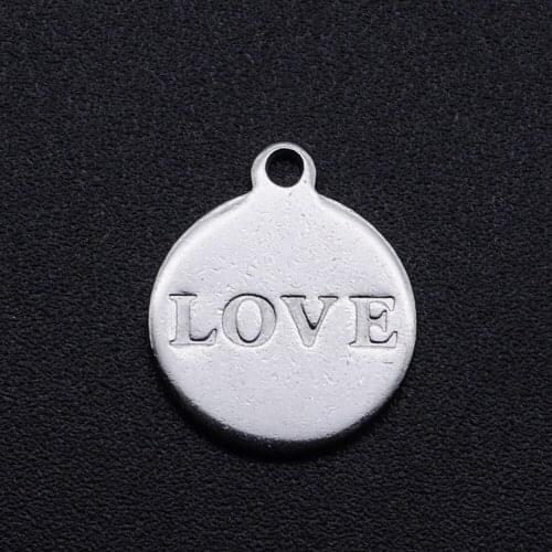 10Pcs/Lot 100% Stainless Steel Love Best Friends Pendant DIY Necklace Bracelet Jewelry Making