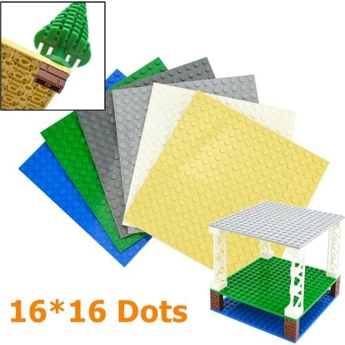 2PCS Double-sided Baseplates 16x16 Dots DIY Building Blocks Bricks 16*16 Dots Assemblage Construction Toys Compatible With 91405