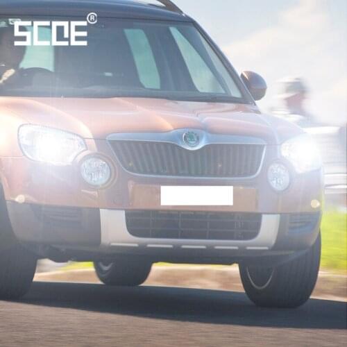 For skoda Citigo Fabia II RoomsterPraktik Yeti SCOE 2PCS Auto High Beam Super Halogen Bulb Headlight Car Styling warm white