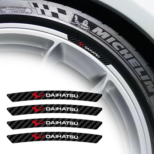4pcs/set Car Styling Strips Reflective Wheel Car Stickers For Daihatsu D-Base D-R Pico Copen Sirion Mira Materia Kopen