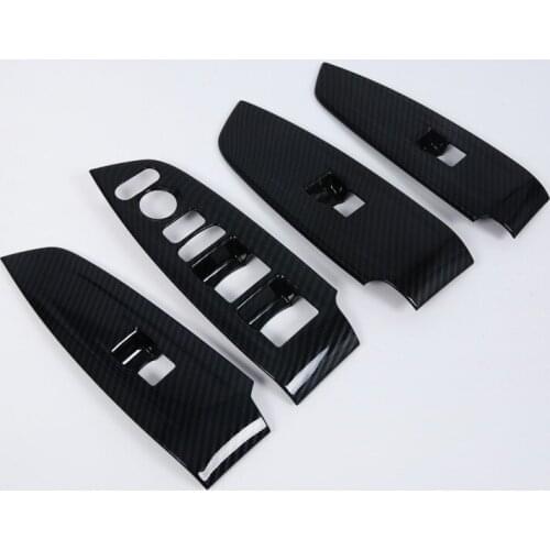 4PCS Carbon Fibre POWER WINDOW SWITCH Trim for Honda Accord 10th 2017 2018 Car Styling Cover Accessories