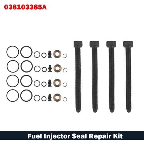 4 X Injector Seal Kit & Bolts Fuel Injector 038103385A 1417010997 For Bosch PD Injector - Vw Transporter 1.9 TDI Audi Seat Skoda