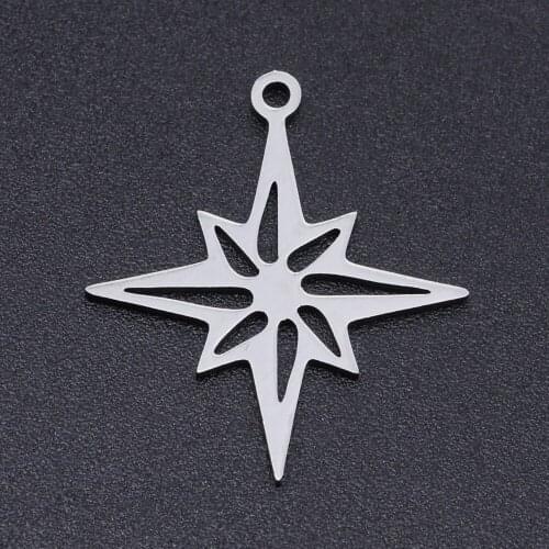 5pcs/lot 100% Stainless Steel David Star Charms Wholesale Jewelry Making Charms Accept OEM Order Bracelets Pendants