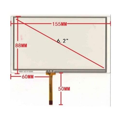62086 155*88 mm new 6.2 inch GPS vehicle-mounted navigation resistive handwritten touch screen