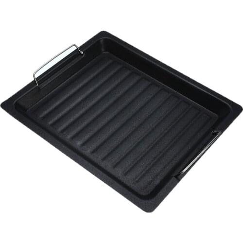 Non-Stick Thickened BBQ Roasting Pan Compatible With Outdoor Barbecue Frying Pan 25*30cm Easy To Clean
