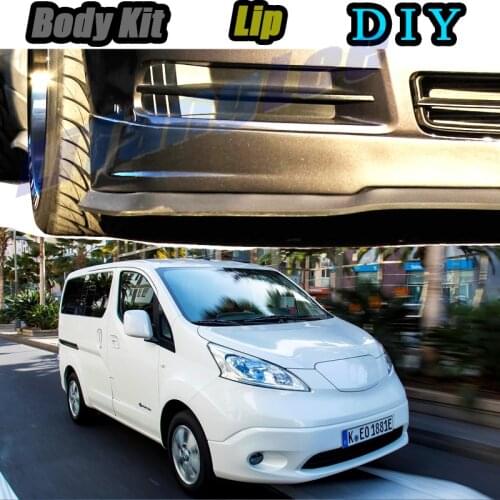 Car Bumper Lip Front Spoiler Skirt Deflector For Nissan Evalia NV200 Vanette For Chevrolet City Express M20 Body Kit Hella Flush