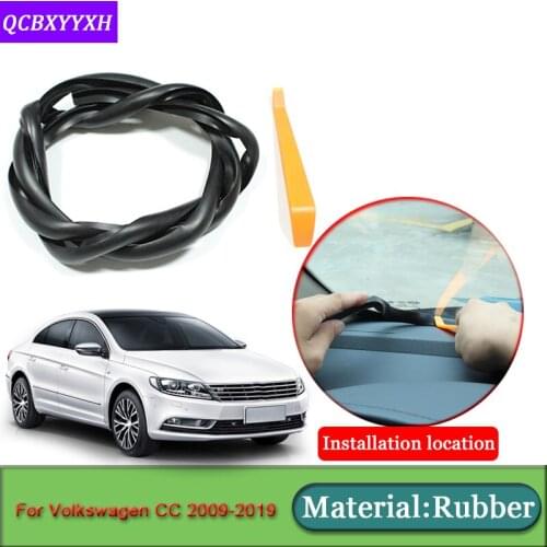 Car-styling For Volkswagen CC 2009-2019 Anti-Noise Soundproof Dustproof Car Dashboard Windshield Sealing Strips Auto Accessories