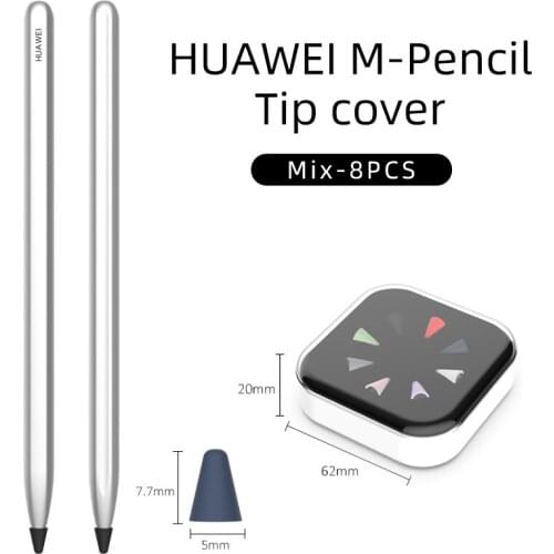 8Pcs/Set Touchscreen Pen Nib Case For HUAWEI M-Pencil Soft Silicon Pencil Tip Cover For HUAWEI M-Pencil Anti-scratch Protector