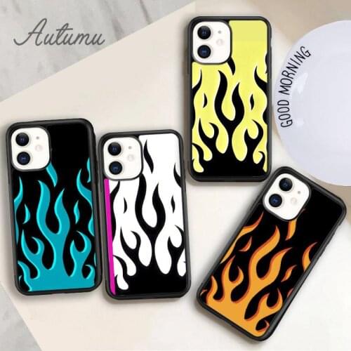 Flame fire Phone Case for iPhone 11 12 Pro Max mini X XR XS SE 2020 5 6S 7 8 Plus Samsung Galaxy S8 S9 S10 Cover shell