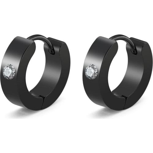 Black Earring Women Stainless Steel Fashion Jewelry European American Fashion Gold Earring Zircon Gifts for Woman Accessories