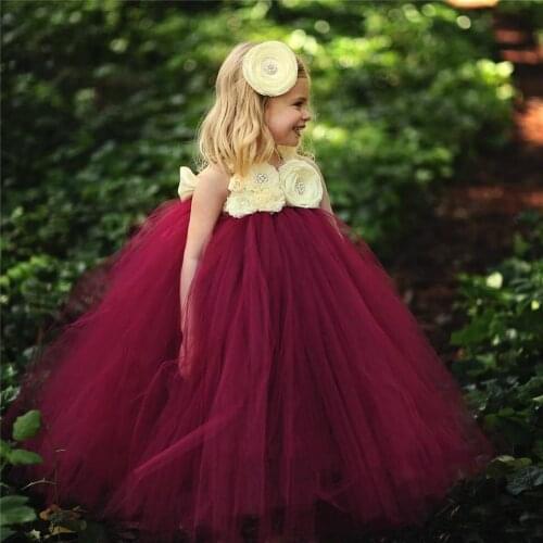 Flower Girl Dresses Cascading Tulle Lace Appliqued Pageant Dresses For Girls First Communion Kids Prom Dresses