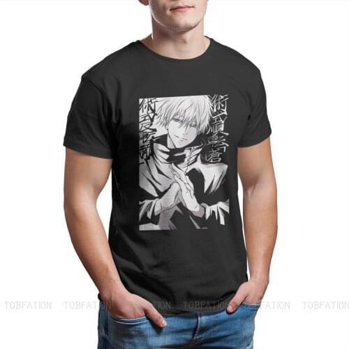 Satoru Gojo Looking Casual TShirt Jujutsu Kaisen Itadori Megumi Fushiguro Anime Printing Tops Casual T Shirt Men Tee Gift Idea