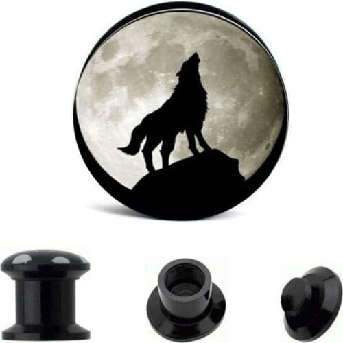 JUNLOWPY Wholesale Body Jewelry Acrylic UV Ear Gauge Plug Internally Thread Screw Ear Expander Piercing Earring Stretcher 4-16mm