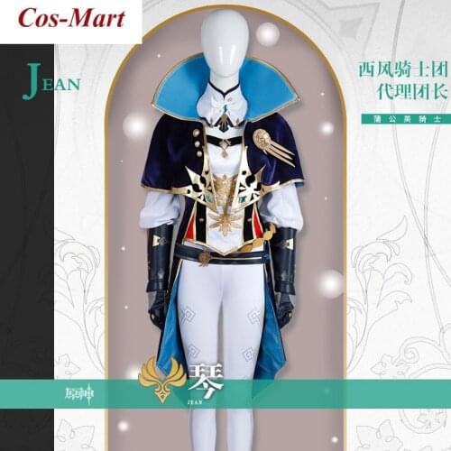Hot Game Genshin Impact Jean Cosplay Costume Fashion Combat Uniform Anime Expo Activity Party Role Play Clothing Custom-Make Any