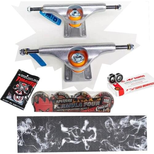 Spitfire wheels forged 129 139 149 159 skateboard trucks good quality chrome steel bearings grizzly grip tape skateboards