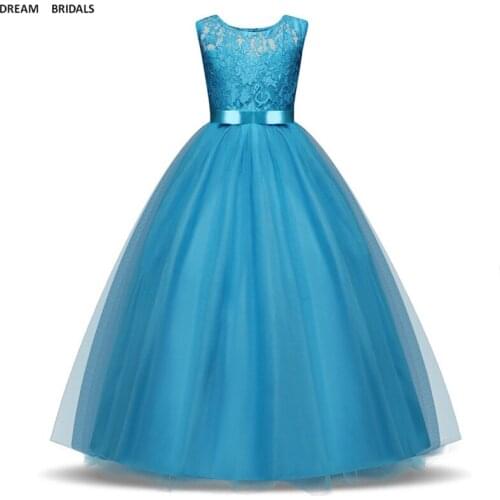 2019 Hot A-Line Scoop Lace Flower Girl Dresses Flower vestido daminha Floor Length Girl Dresses For Weddings