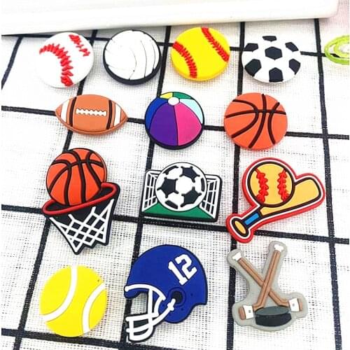 Single Sale Ball PVC Shoe Charms Shoe Buckles Accessories Sandals Decoration for Favor Kawaii Cute X-mas Gift
