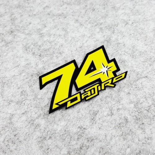 LuLuSticker #061 9.5x5.5cm NO.74 Daijiro Motorcycle Racer Commemorative Sticker Motorbike Waterproof Helmet Fuel Tank Stickers