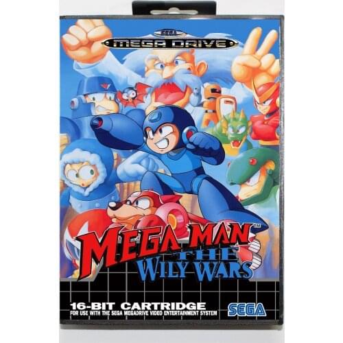 Megaman the wily wars 16 bit SEGA MD Game Card With Retail Box For Sega Mega Drive For Genesis