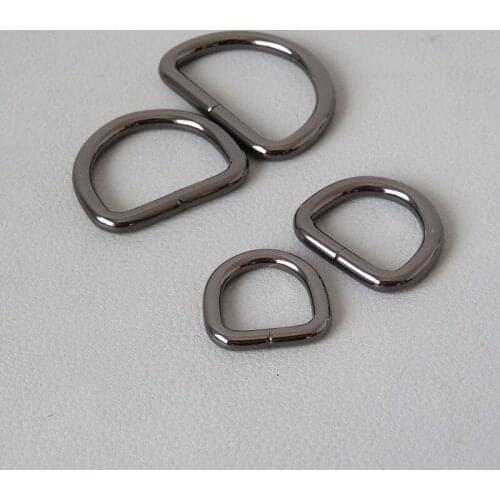 50Pcs/Lot 15mm 20mm 25mm 32mm Metal D Ring Belt Buckle For Bag Backpack Straps Pet Dog Collar Clasp Handbag DIY Accessories