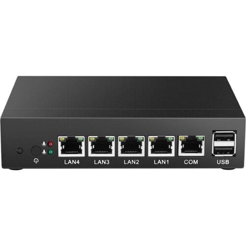 X33 Fanless Mini PC Firewall Router Intel Celeron J1900 4 LAN Gigabit Ethernet Intel i211 NIC Pfsense Linux Server