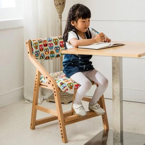 Multifuntional liftable student chair small computer posture correction chair washable children chair