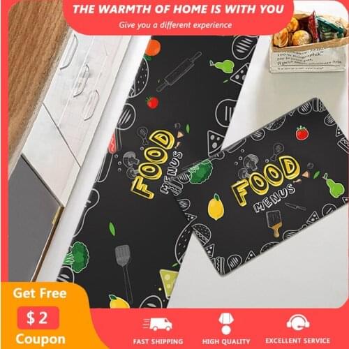 2021 New Kitchen Mats Fruit Printed Long Area Rugs Anti-slip Belcony Floor Carpets Cartoon Entrance Doormats Drop Shipping tapis