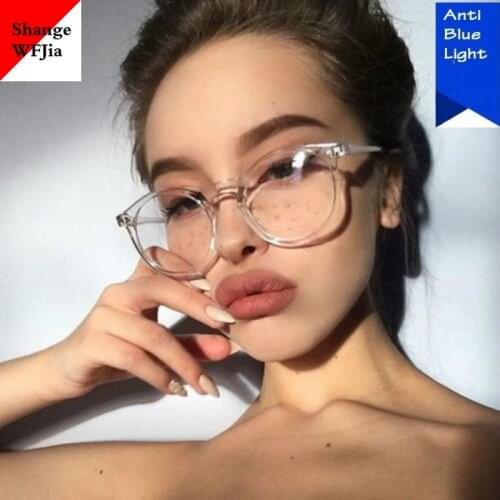 Anti Blue Eeyglasse Transparent round glasses Women Spectacle myopia glasses Men EyeGlasses Frame nerd optical frames