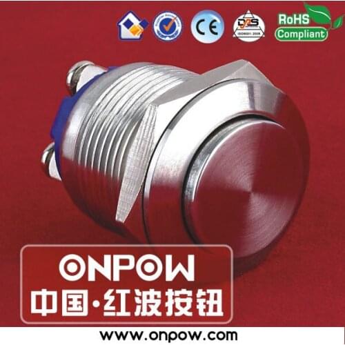 ONPOW 19mm 1NO high head stainless steel push button switch GQ19H-10/S