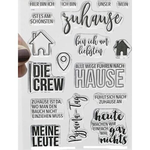 German Words Transparent Clear Silicone Stamp/Seal for DIY scrapbook/photo album Decorative clear stamp sheets ST0781