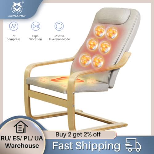 Jinkairui Kneading Heating Massage Chair Relive Neck Back Body Pain Enjoyful Relax at Home Gift to Parents Dropshipping Support