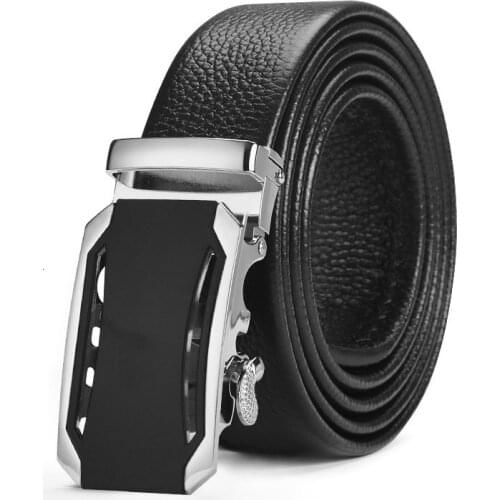 Men Belt Male Genuine Leather Belt Strap Belts For Men Top Quality Automatic Buckle black Belts Cummerbunds cinturon hombre